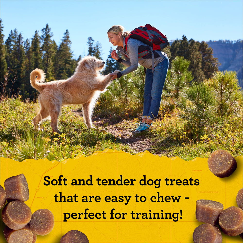Zuke's Mini Naturals resealable-pouch keeps treats fresh for training on the go.