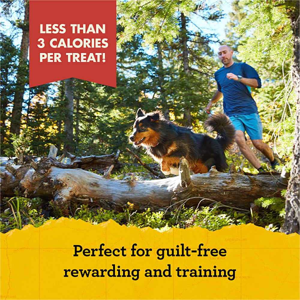 Zuke's resealable pouch image demonstrates fresh, convenient training rewards on the go