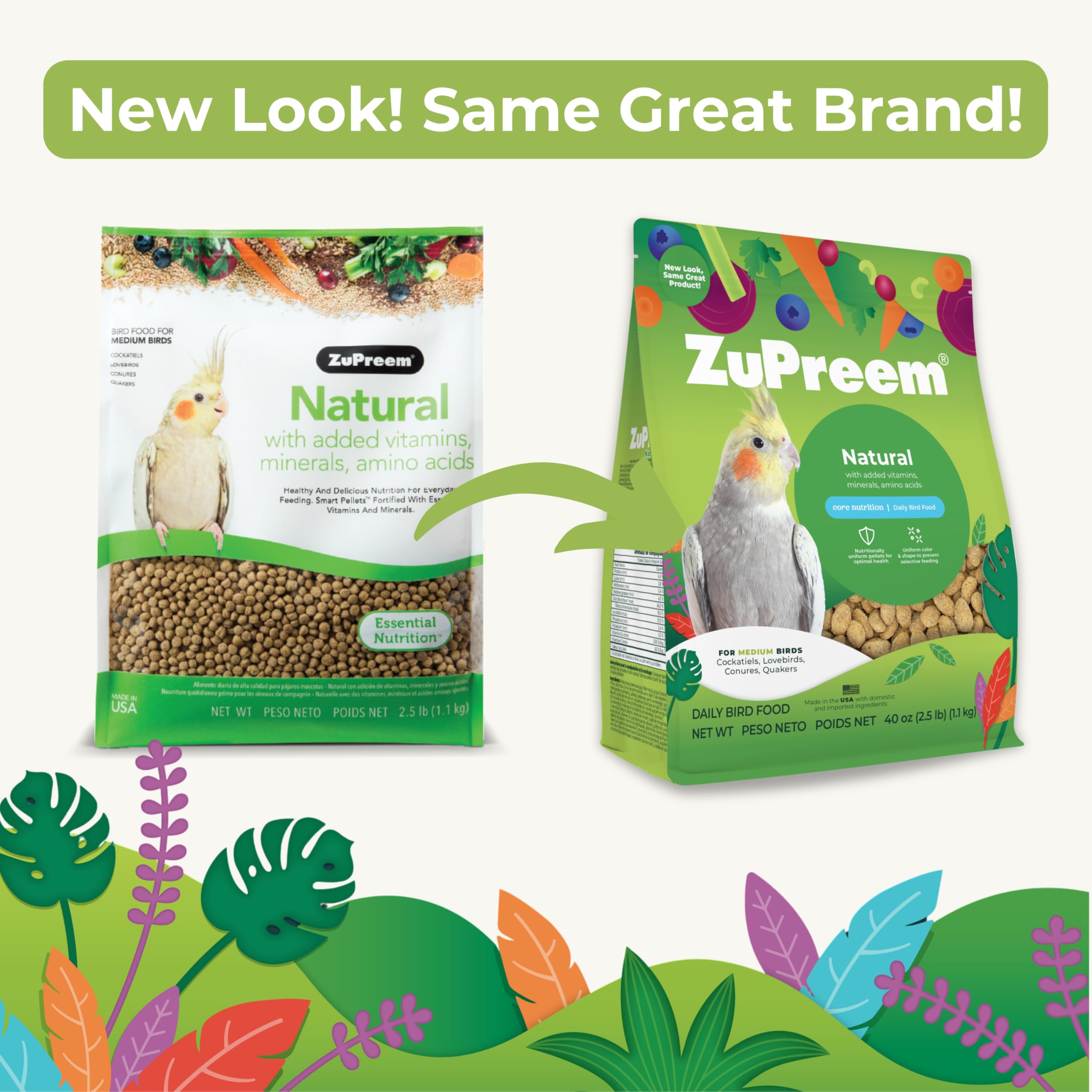 ZuPreem USA-made badge on pellets signals trusted production quality.