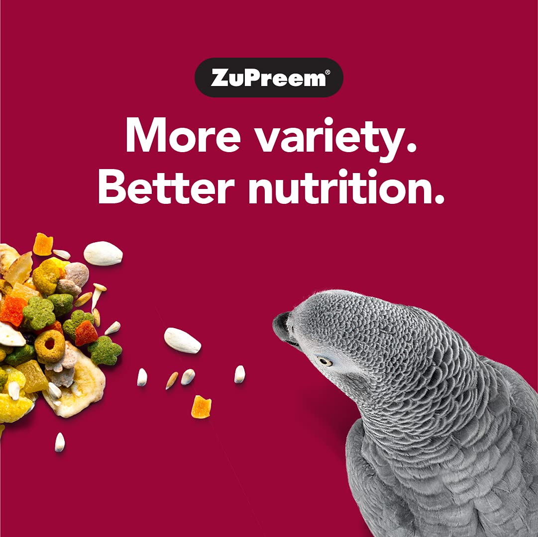 ZuPreem Sensible Seed mix in a dish adds enriching weekly variety.
