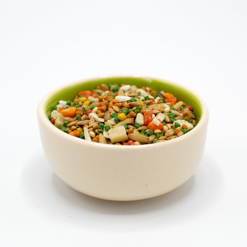 ZuPreem Smart Selects seed-vs-pellet comparison—clear nutrition upgrade for large parrots.