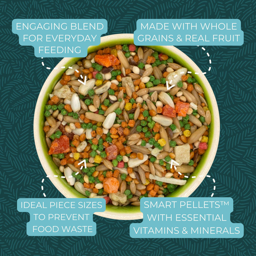 ZuPreem Smart Selects whole grains mix—balanced foundation to daily feeding routine.