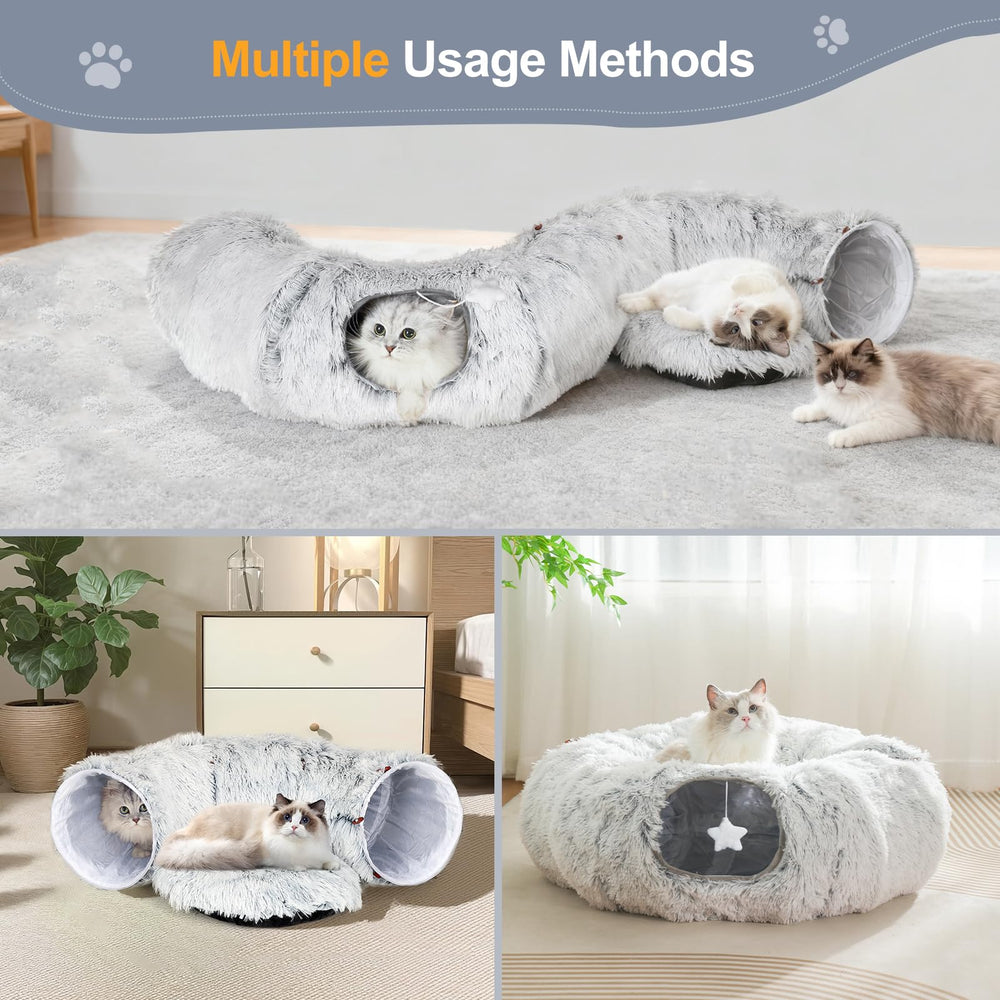 Zuqqony Cat Bed removable donut lets cats rest after play