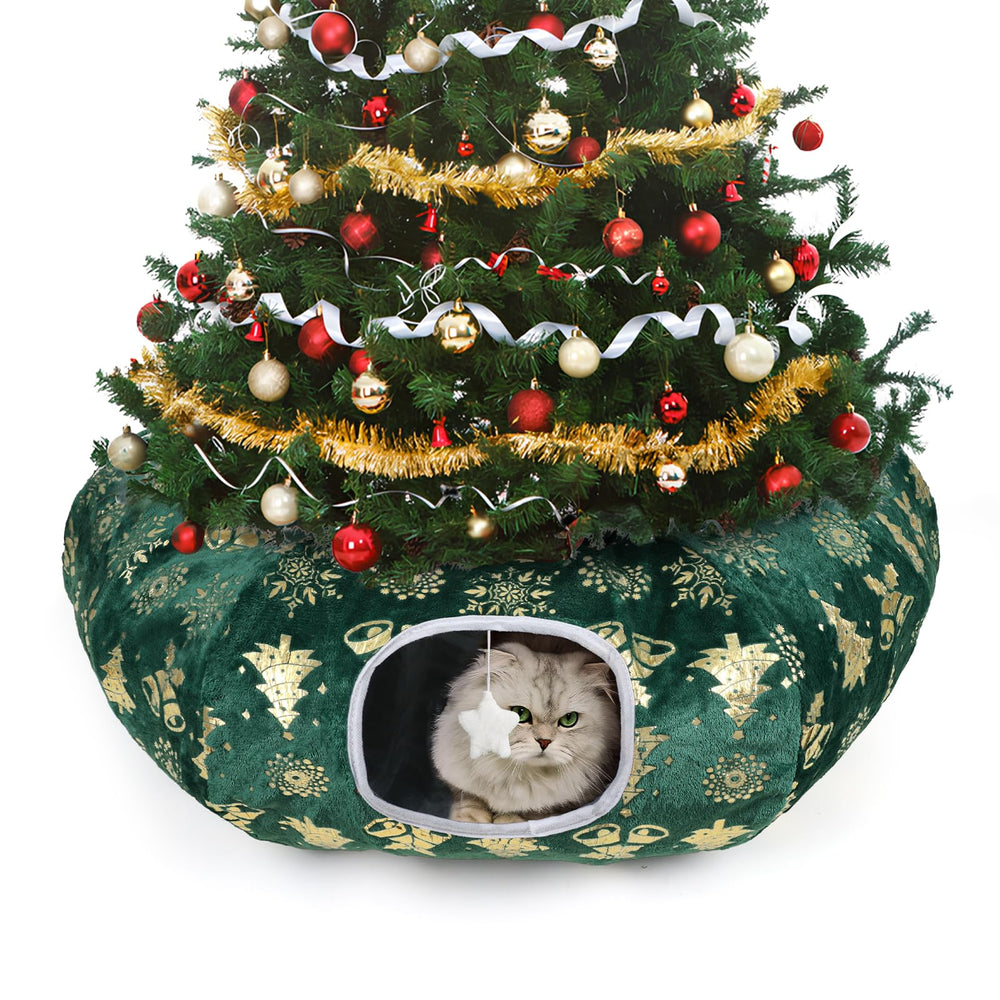 Zuqqony Cat Tunnel Bed donut offers a cozy lounging space for indoor cats