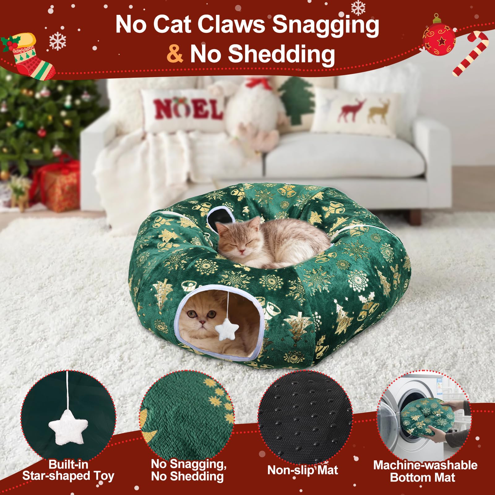 Zuqqony Cat Tunnel two-button assembly ensures easy setup and secure connection