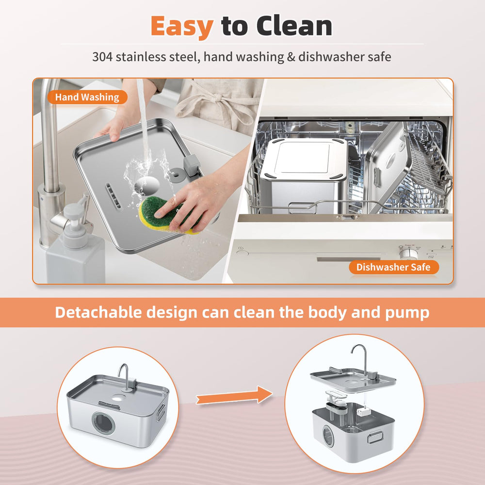 Zuqqony dishwasher safe water fountain component for easy cleaning.