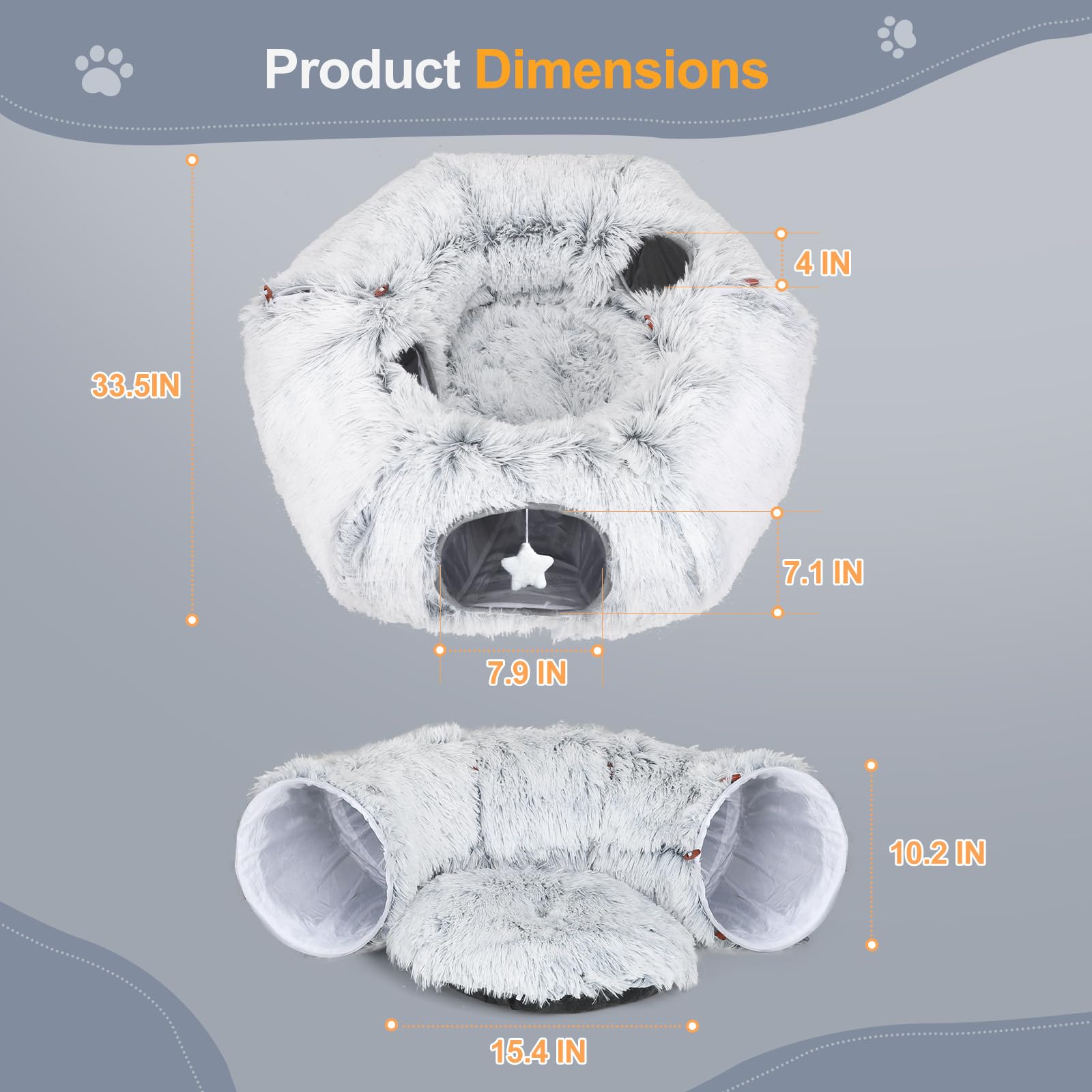 Zuqqony DIY tunnel shapes invite cats to explore new routes