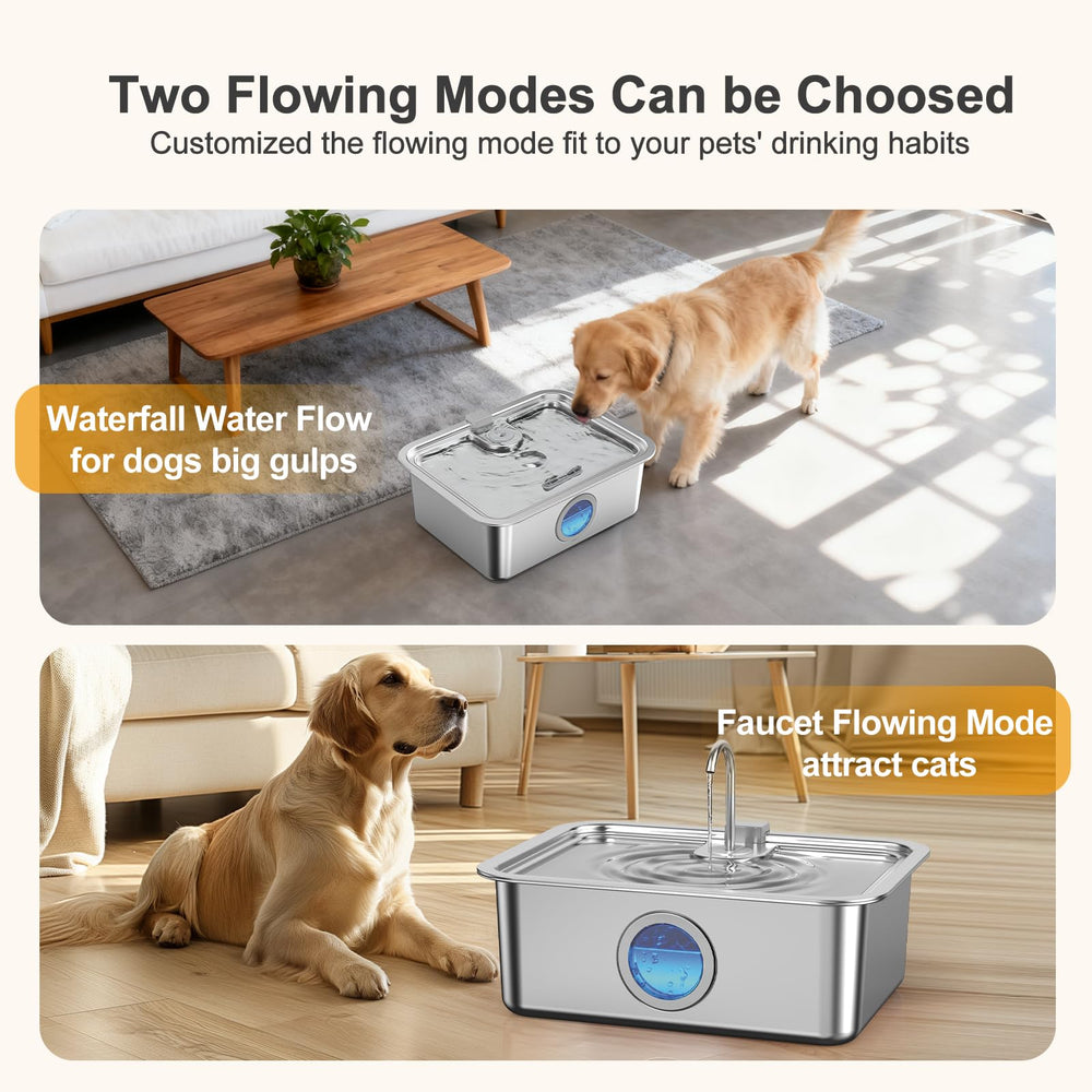 Zuqqony DYSJ03 5-stage filtration delivers cleaner-looking water for pets.