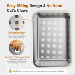 Zuqqony extra-large bottom pan provides roomy space for big or multiple cats.