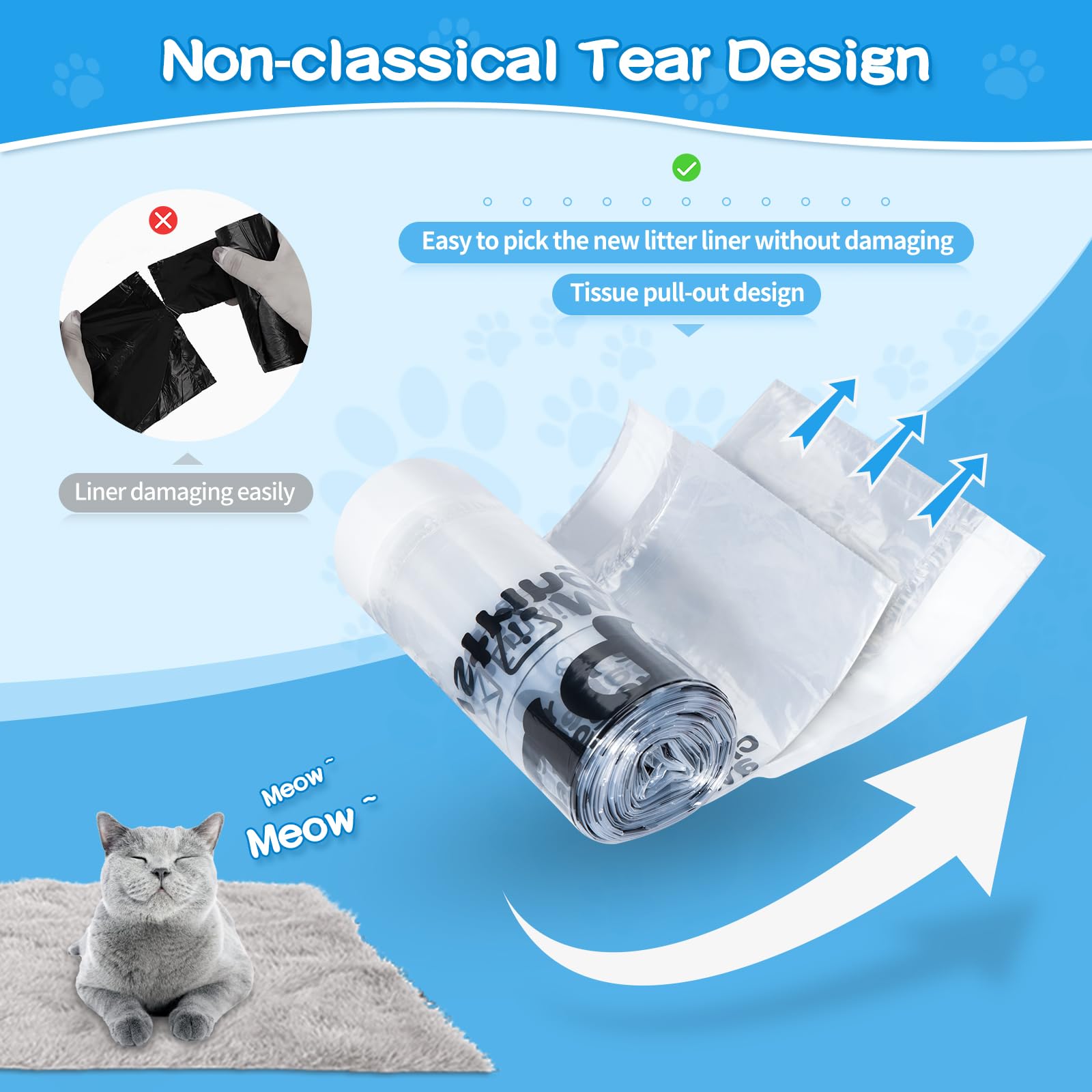 Zuqqony non-stick surface minimizes residue for easy litter box cleaning