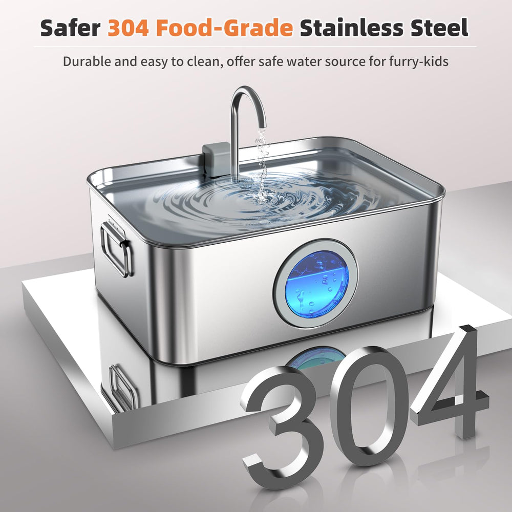 Zuqqony stainless steel dog water bowl emphasizes durable, safe hydration.