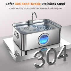 Zuqqony stainless steel dog water bowl emphasizes durable, safe hydration.