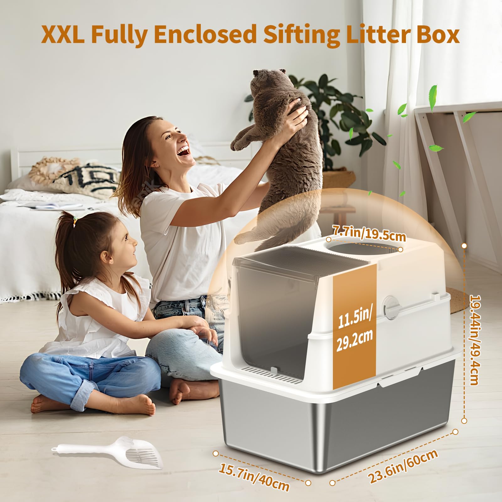 Zuqqony sifting litter box cleaning session emphasizes quick, tidy maintenance.