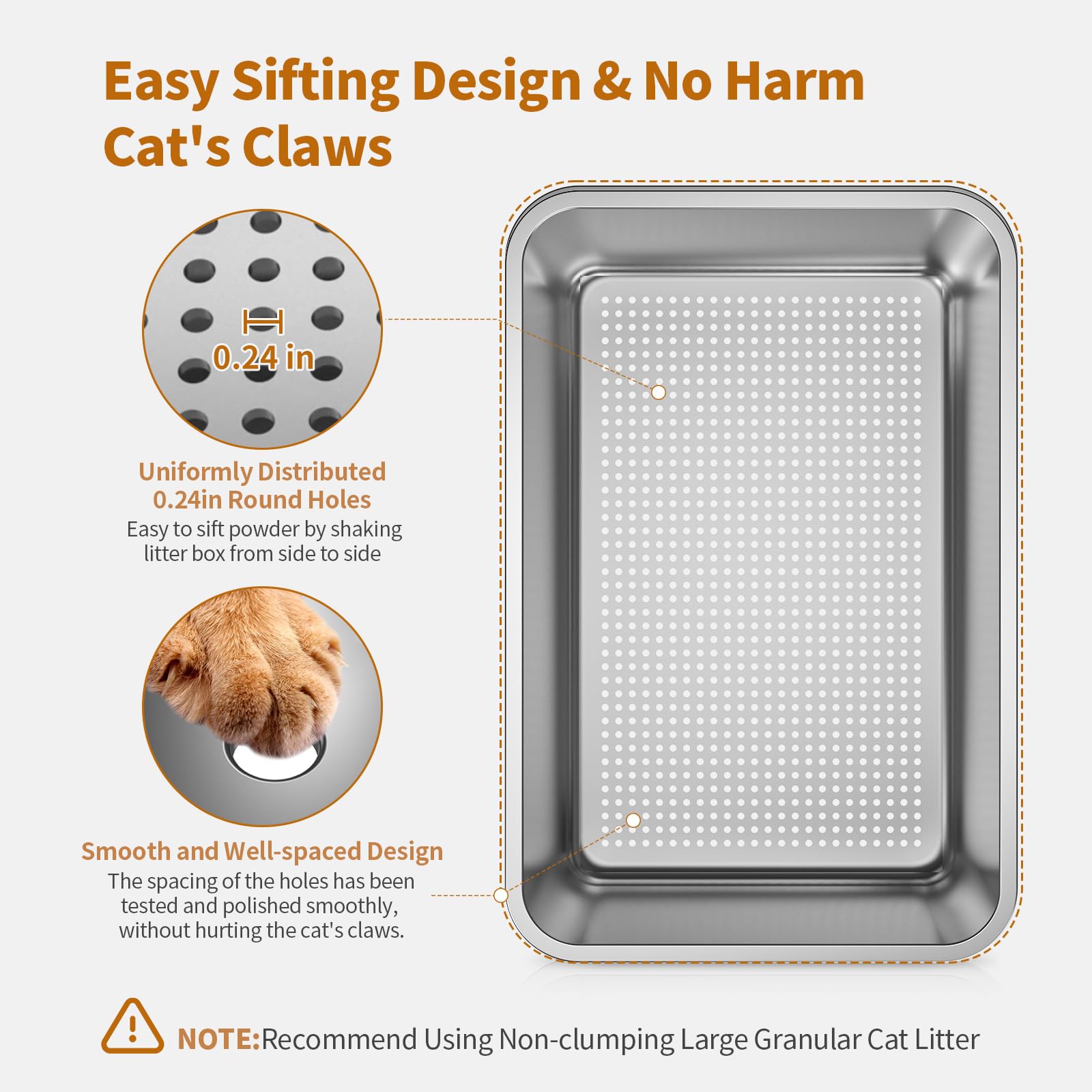 Zuqqony sifting litter box designed for pine pellets promotes efficient sifting of sawdust.