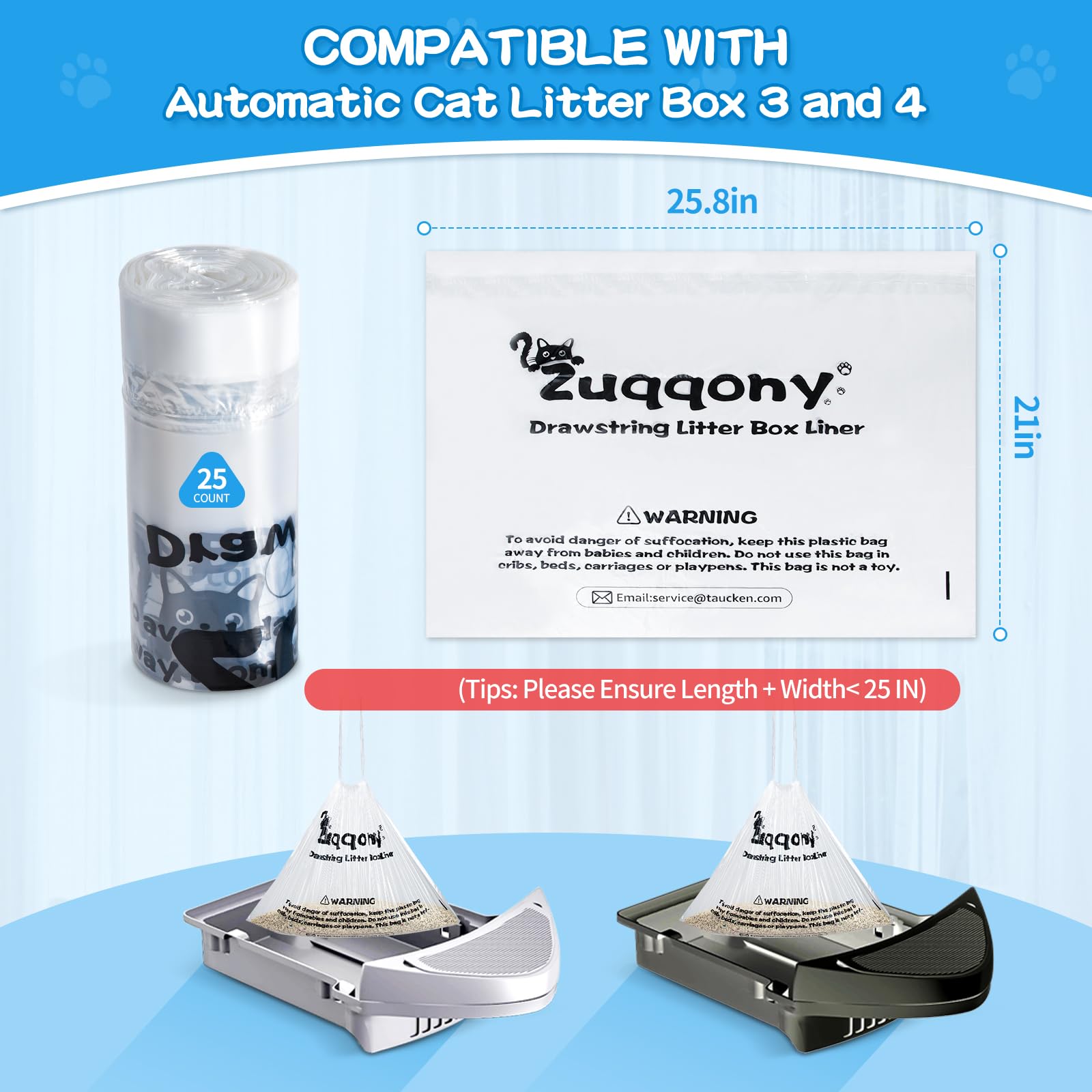 Zuqqony thickened leak proof liner helps contain mess during cat care