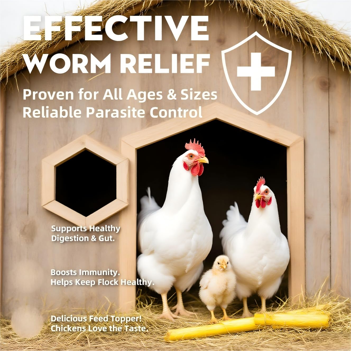 ZURPRISE egg-safe dewormer used with no withdrawal supports steady egg production.