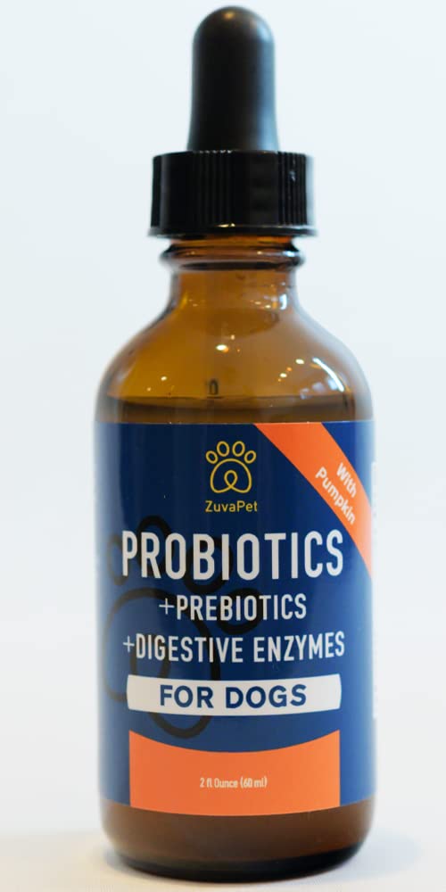 ZuvaPet Probiotics label front with servings and branding