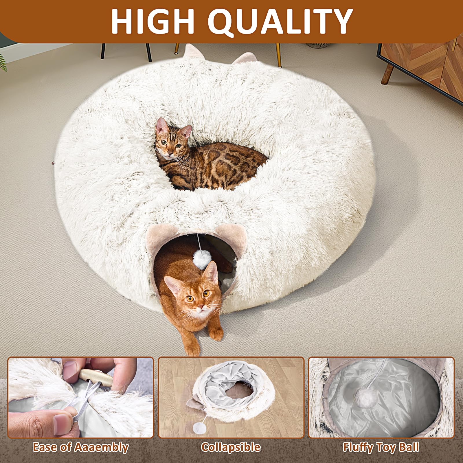 ZVBEK cat tunnel modular design lets you splice shapes.