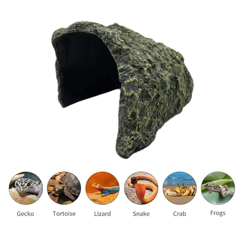 ZXUAQNOE reptile hideout in tank setup adds natural decor and shelter