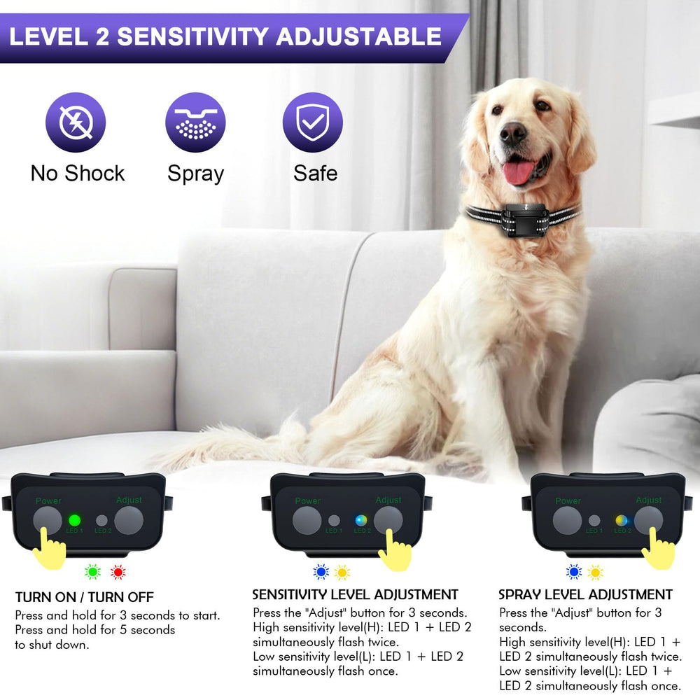 Zylfexo Citronella Bark Collar worn on dog for safe training.