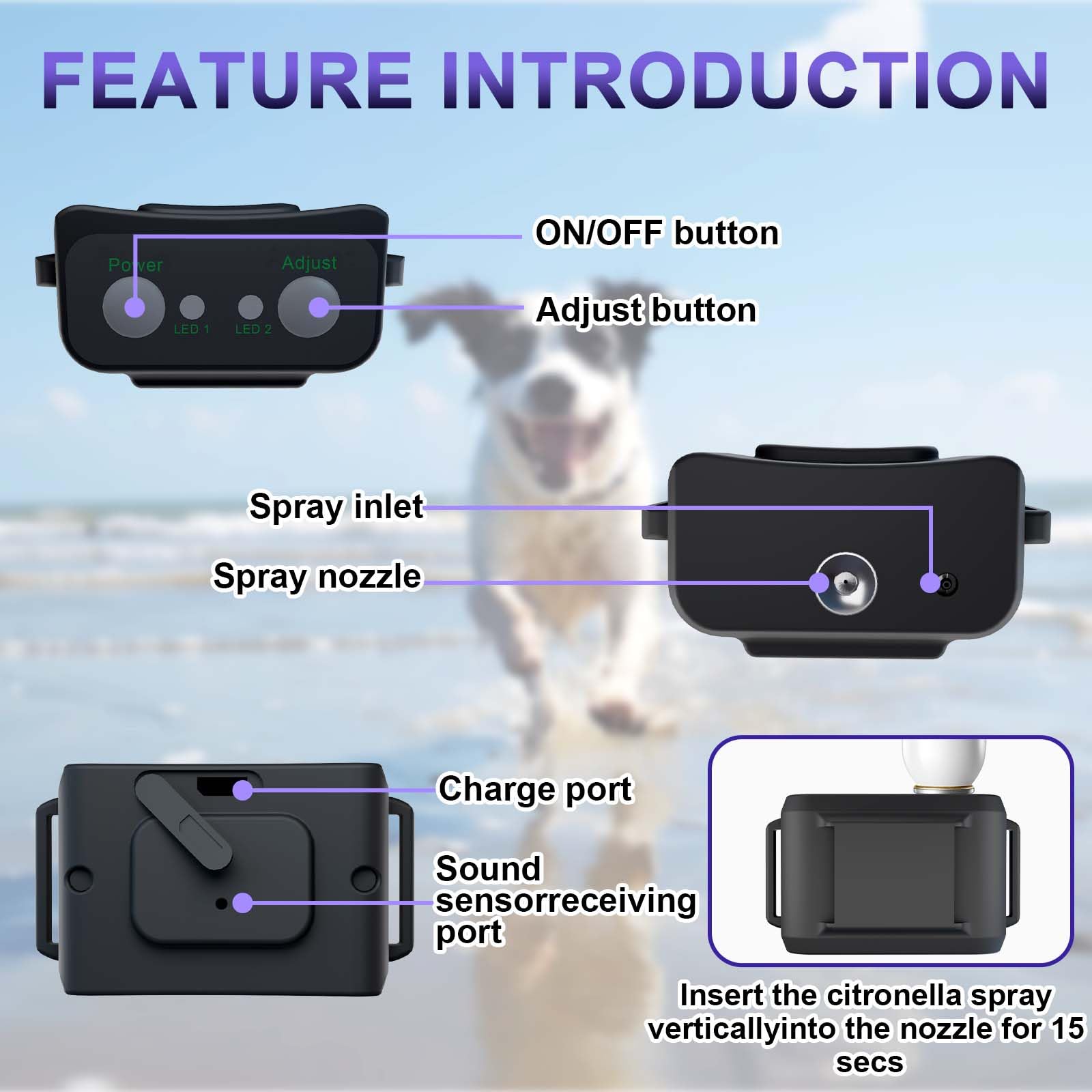 Zylfexo Citronella Collar waterproof against daily splashes.