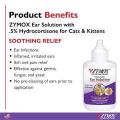 Zymox Cat Ear Care setup shows easy, ready-to-use routine for cats.