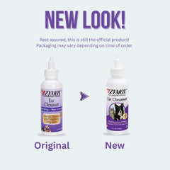 Zymox ear cleanser pour showing a gentle solution for routine cleaning