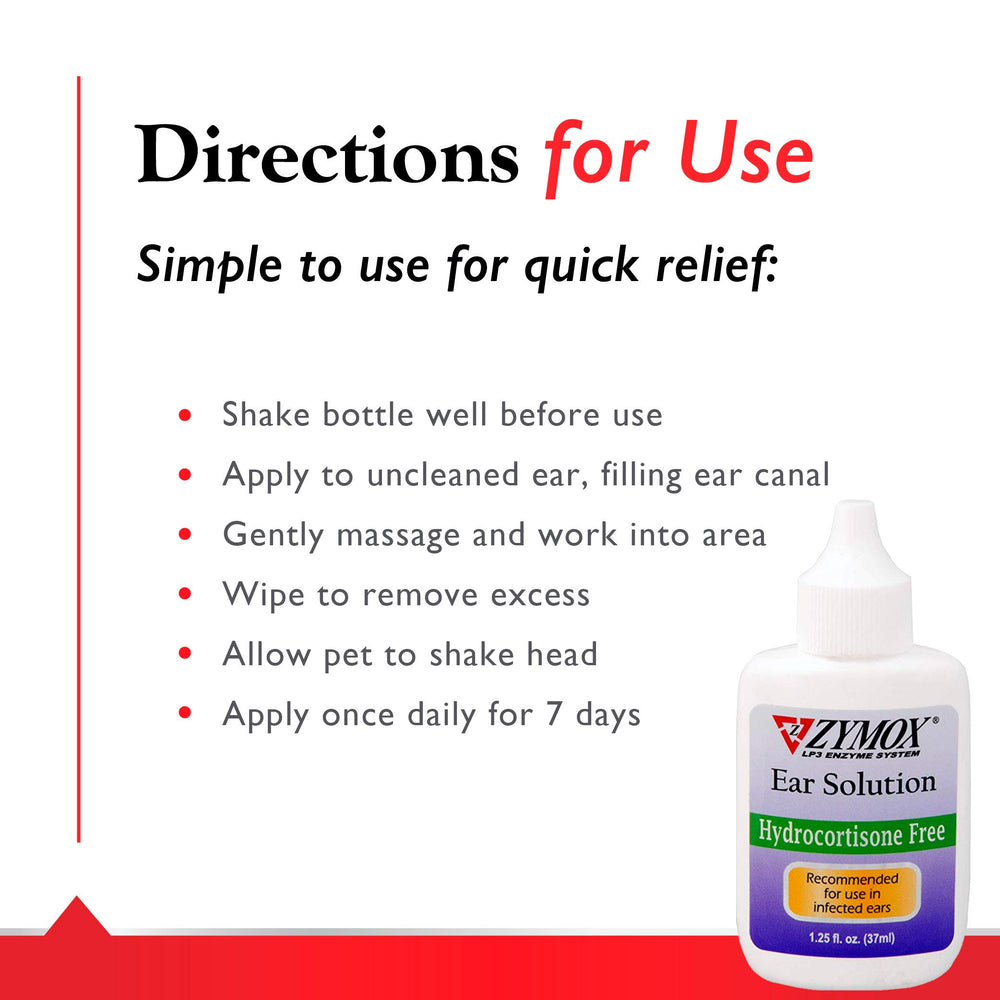 Zymox Otic hydrocortisone-free-formula emphasizes a safe option for sensitive pets.