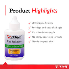 Zymox Otic no-sting-formula provides comfortable relief from ear discomfort.