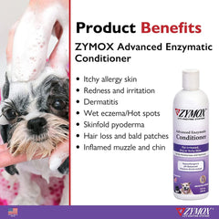 ZYMOX pelaje despelmazado en la aplicación para desenredar