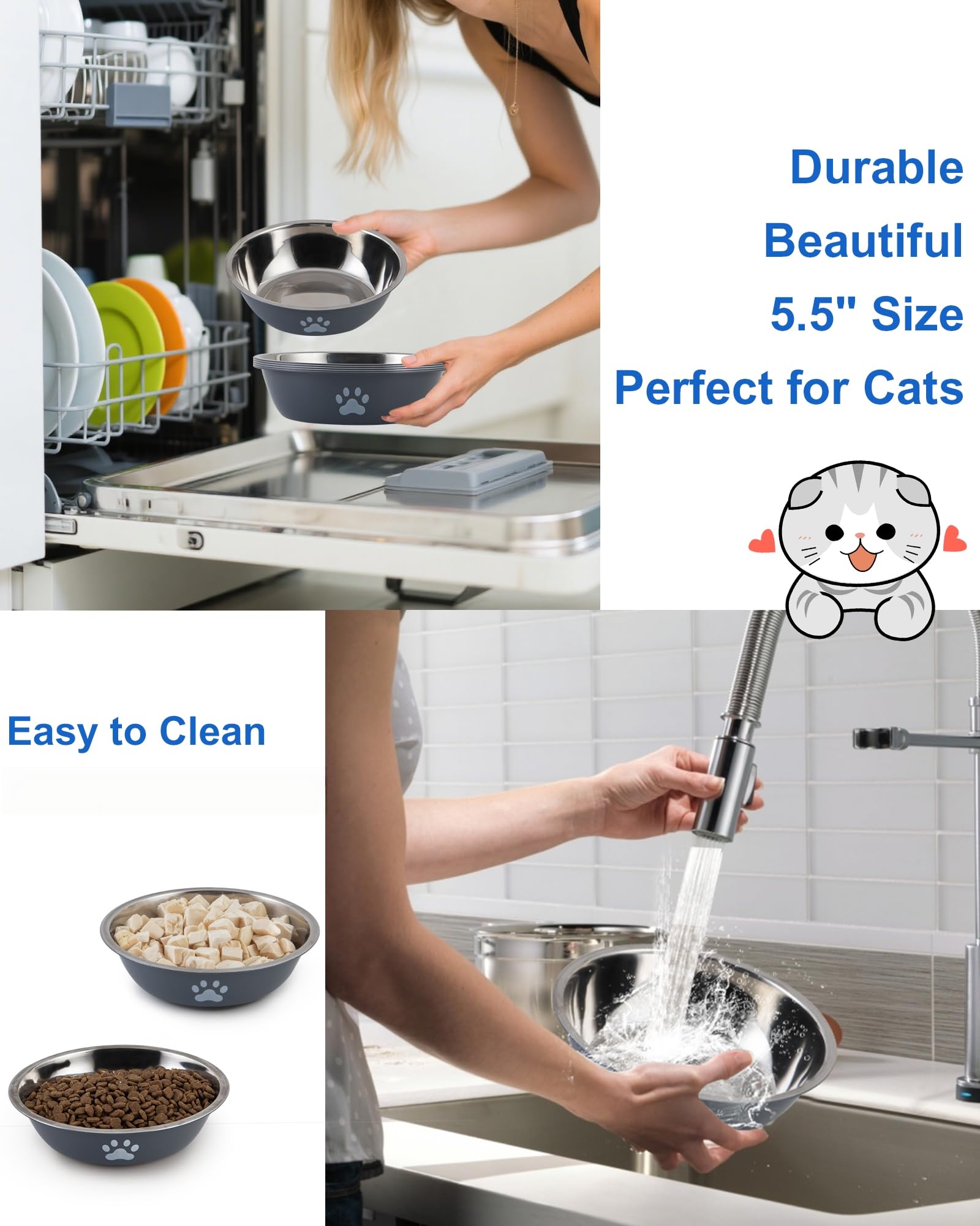 ZYUTONG durable stainless steel bowls resist warping and stay shiny after use.
