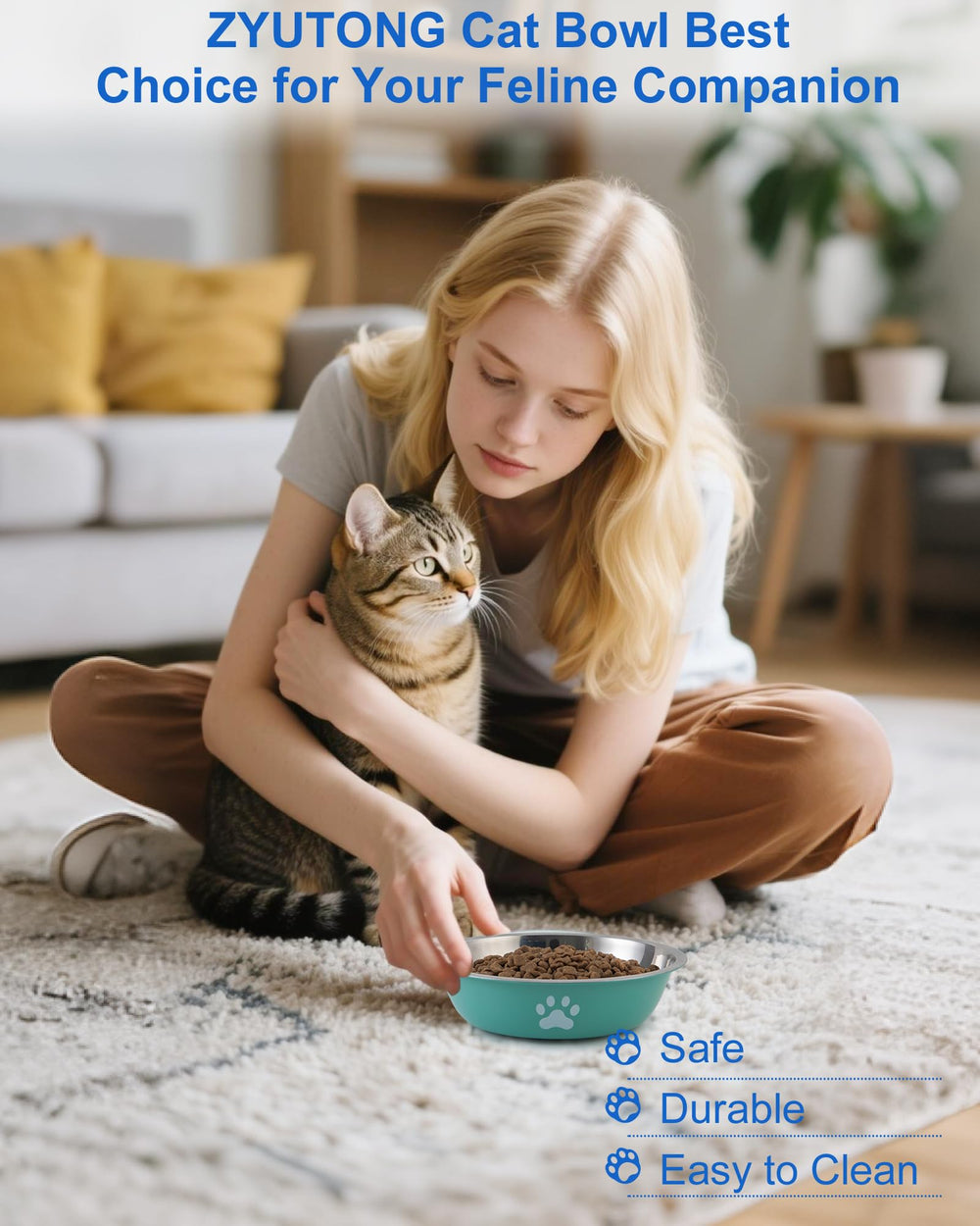 ZYUTONG portable cat bowls outdoors with cat during travel or camping.